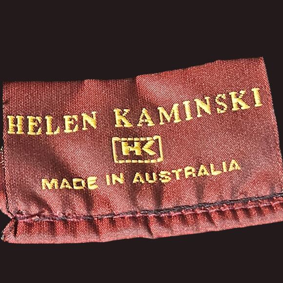 1990s Helen Kaminski Black Merino Wool Cloche Hat Cotton Rope Hatband Size L